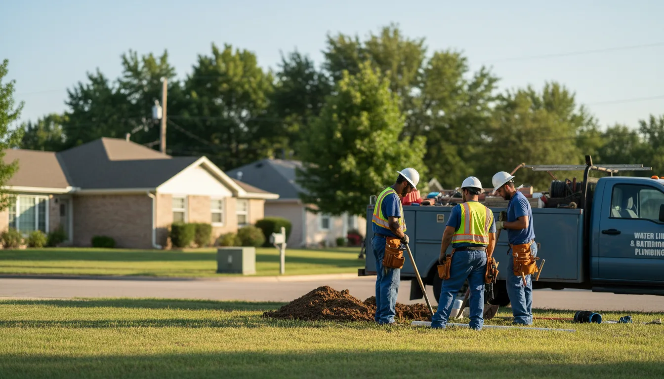 Residential water line and bathroom plumbing service in Livonia, NY